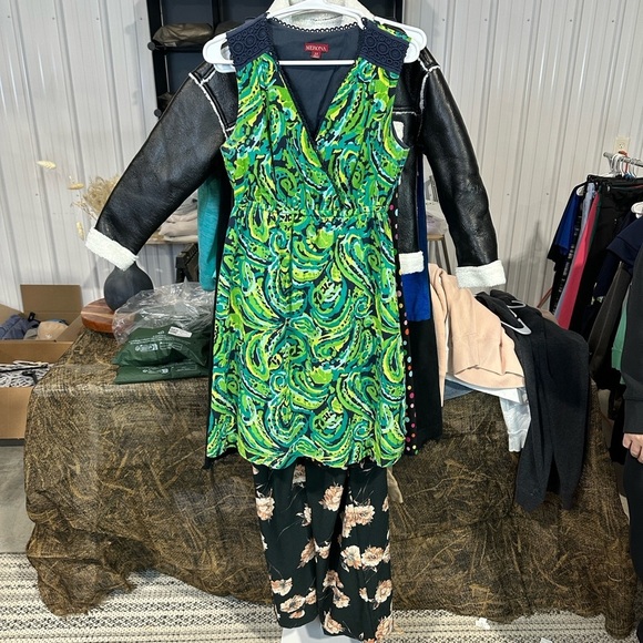 Merona Pants - Merona Blue and Green Patterned Jumpsuit